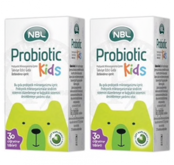 2 Adet NBL_Probiotic Kids 30 Çiğneme Tableti SKT:04/2020