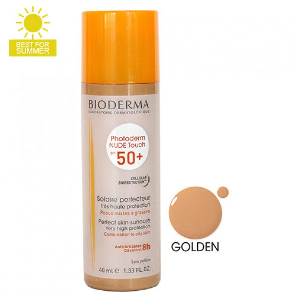 Bioderma Photoderm Nude Touch Golden 40ml SPF50+ UVA25 SKT12/2020