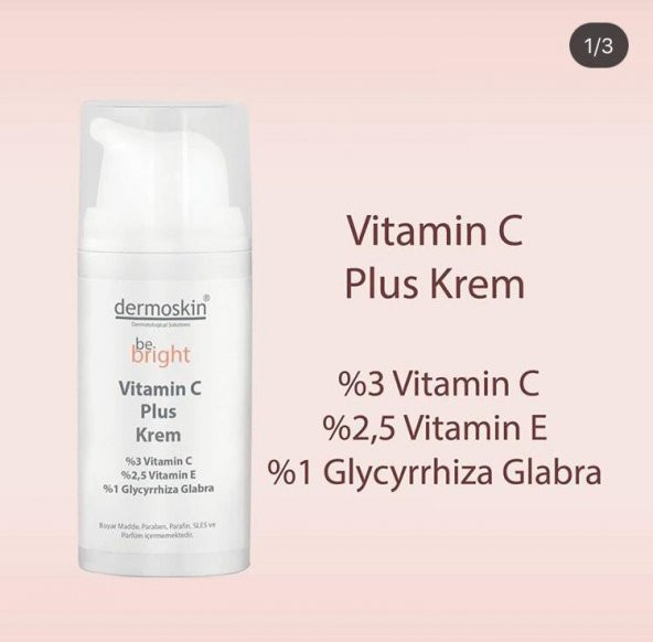 Dermoskin Be Bright Vitamin C Plus Krem 33 ml SKT: 11/2021