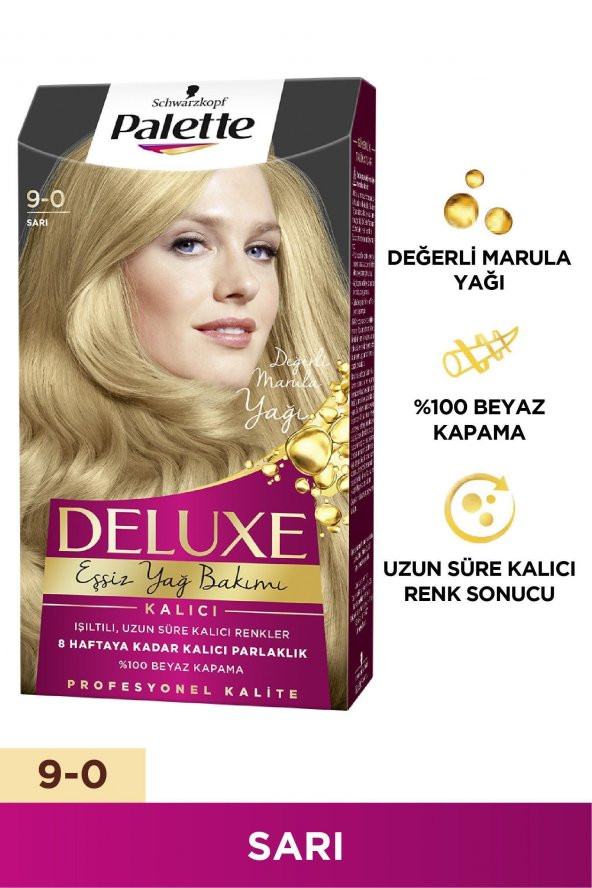 Palette Deluxe Saç Boyası 9-0 Sarı