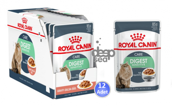 Royal Canin Digest Sensitive Gravy 85 gr. 12 Adet -Skt.:06/11/2020