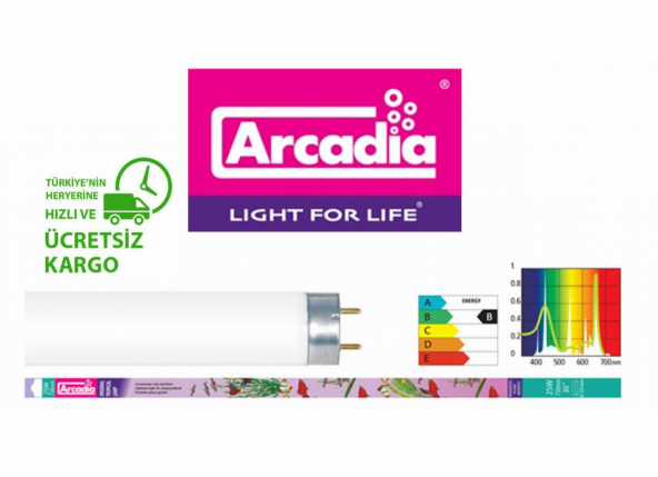 Arcadia Orijinal Tropical Lamp T8 Akvaryum Floresan - 18W , 60 cm