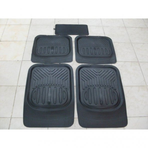 3D HAVUZLU PVC OTO PASPAS 5 PARÇA ŞAFT ÜSTÜ SİYAH ÜCRETSİZ KARGO! - 3