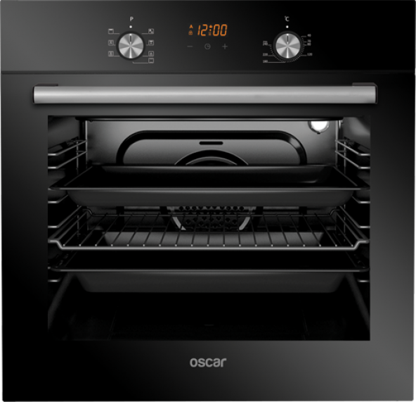 Oscar 8048 - Siyah Cam Elektro Turbo Fırın - 1
