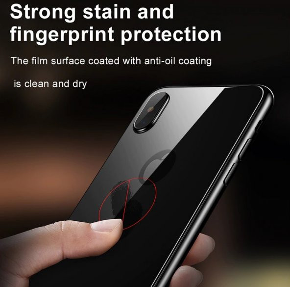 iPhone X Arka Kılıf 5D Renkli Temperli Kırılmaz Cam Koruyucu