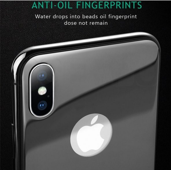 iPhone X Arka Kılıf 5D Renkli Temperli Kırılmaz Cam Koruyucu - 2