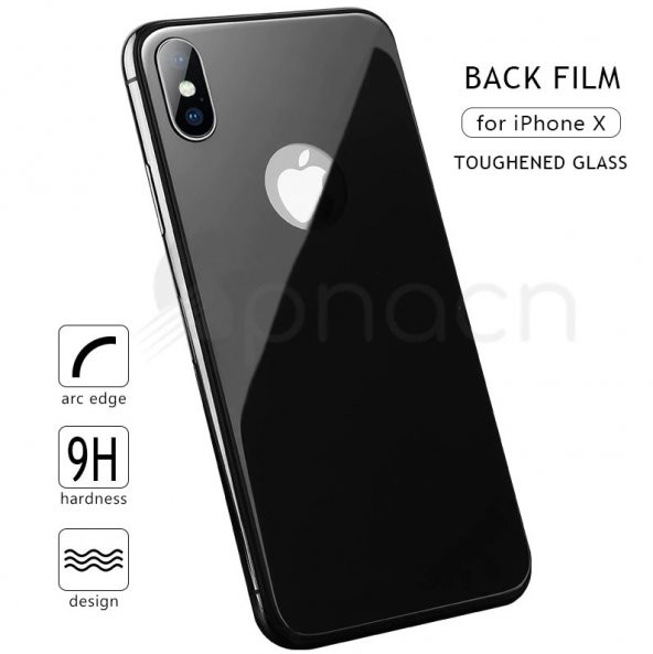 iPhone X Arka Kılıf 5D Renkli Temperli Kırılmaz Cam Koruyucu - 5