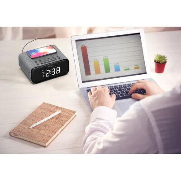 VAVA VOOM 27 VA-SK008 5-In-1 KABLOSUZ ŞARJ HOPARLÖR SAAT RADYO - 4