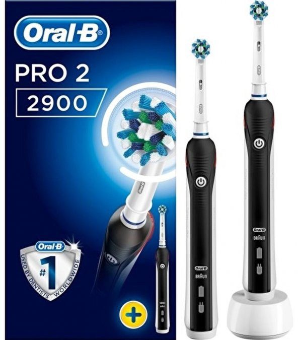 Oral-B Pro 2900 Siyah 2li Avantaj Paketi Şarj Edilebilir Diş Fırçası Black Edıt