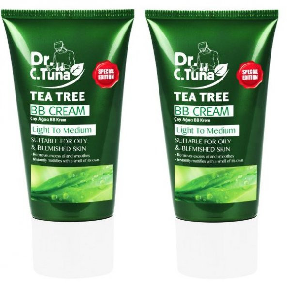 Farmasi Dr C.Tuna Çay Ağacı Bb Krem Açıktan Ortaya 50 Ml (2 Adet)