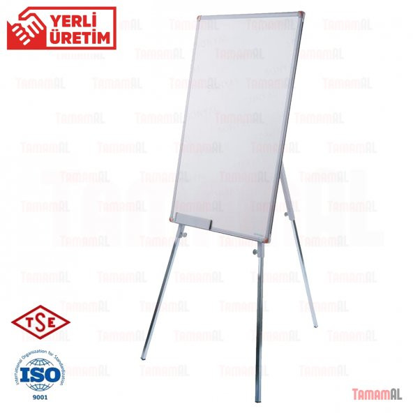 65X100 AKYAZI TELESKOPİK AYAKLI LAMİNAT BEYAZ YAZI TAHTASI - 4