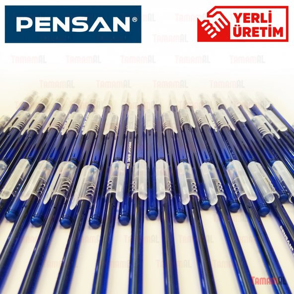 50 ADET Tükenmez Kalem Büro Pensan 2270 1,0 Mm Mavi Kırmızı Siyah - 7