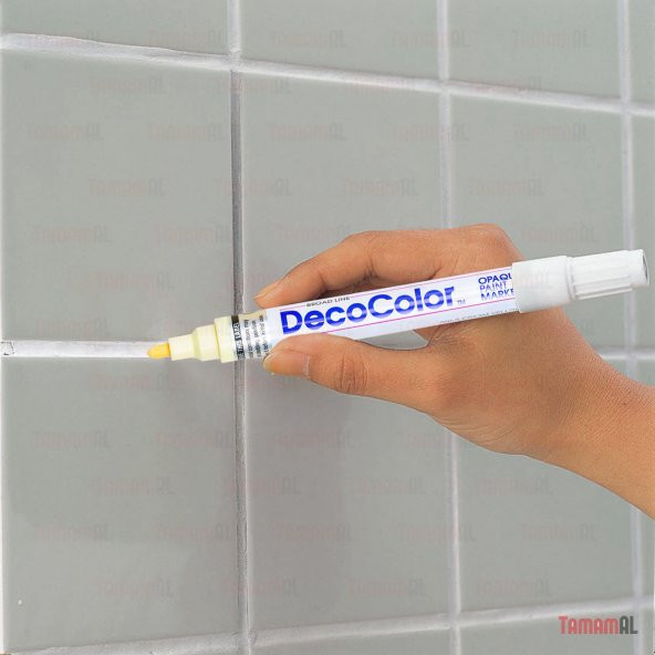 RENKLİ FAYANS DERZ KALEMİ (KALİTELİ) BEYAZ SİYAH KIRMIZI GOLD GRİ - 3