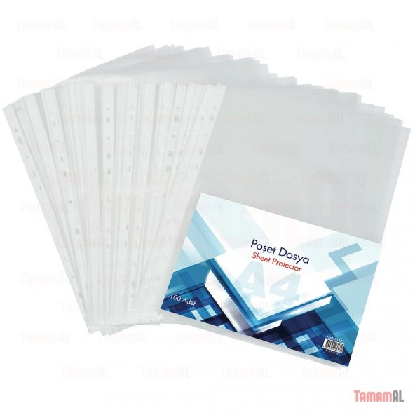 A4 POŞET DOSYA FÖY ŞEFFAF 100 LÜ 1 PAKET (KALIN KALİTELİ) - 4