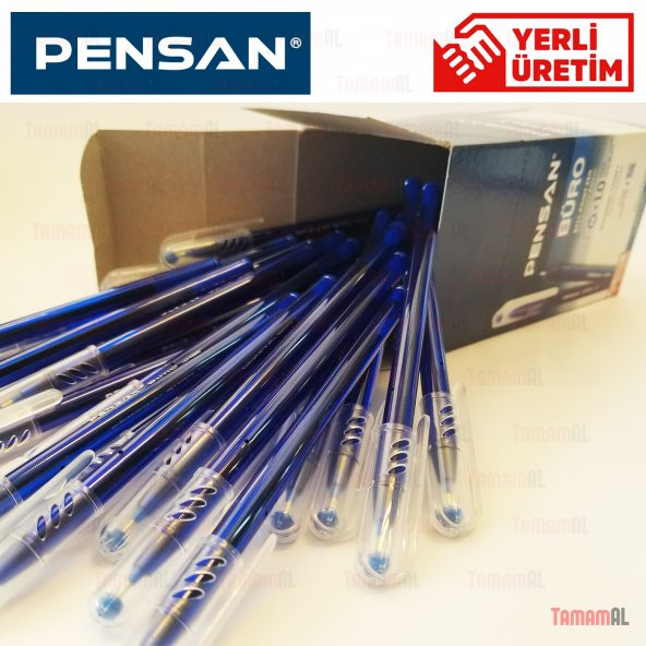 50 ADET Tükenmez Kalem Büro Pensan 2270 1,0 Mm Mavi Kırmızı Siyah - 6