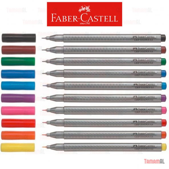 FABER CASTELL / 10 RENK / GRİP FİNEPEN / RENKLİ TÜKENMEZ KALEM - 2