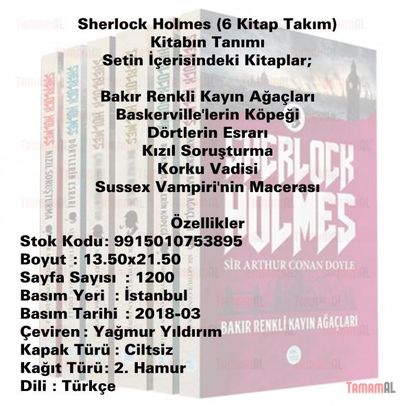 Sherlock Holmes Seti 6 Kitap - Sir Arthur Conan Doyle - 2