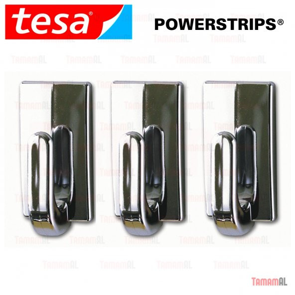 TESA (ALMAN MARKASI) SÖK YAPIŞTIR 3 ADET DİKDÖRTGEN METALİK ASKI - 6