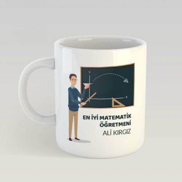 Kişiye Özel En İyi Matematik Öğretmeni Kupa Bardak - tk4159