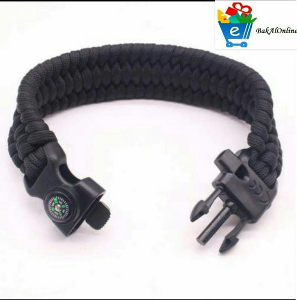 Paracord Survival Bileklik Hayat Kurtarıcı Paraşüt İpi Pusula Ateş Başlatıcı ve İkaz Düdüğü - 4