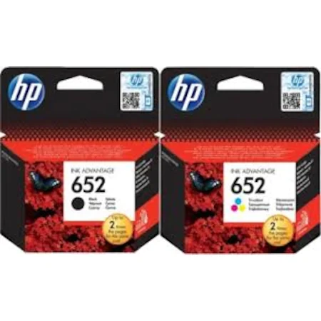 HP 652 Siyah ve Renkli Orijinal Kartuş 2’li Set (F6V24AE-F6V25AE)