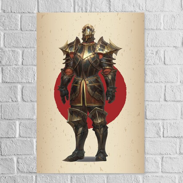 Angemiel Home Zırhlı Karakter 20x30 Cm MDF Tablo - 2