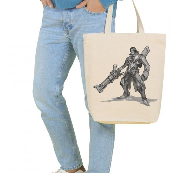 Angemiel Bag Büyük Illustration Çizim Savaşçı Alışveriş Plaj Bez Çanta