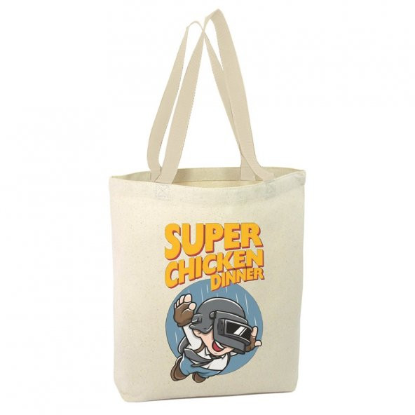 Angemiel Bag Super Chicken Dinner Alışveriş Plaj Bez Çanta