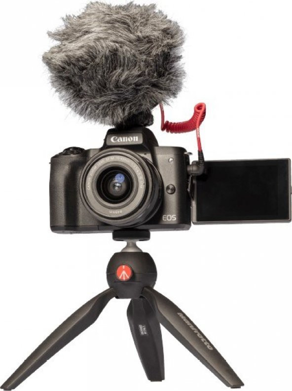 Canon EOS M50 18-55mm STM Vlogger Kit (Rode Mic. + Manfrotto Minipod)
