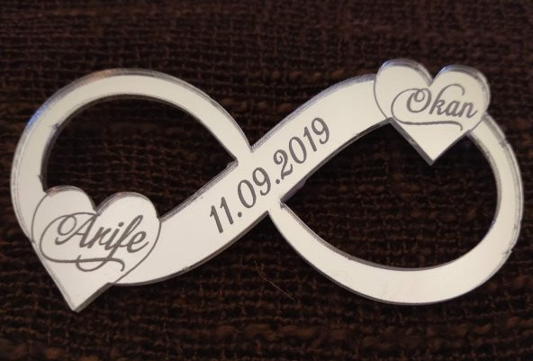 Aynalı Pleksi Magnet Modelleri S&oumlz Nişan Nikah Kına Magnetleri PN007