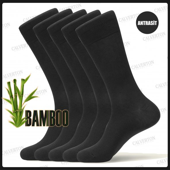Calverton 5li Bambu Yazlık Erkek Çorap - Düz Renk / Desen