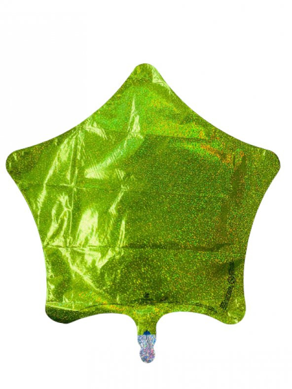FOLYO BALON YILDIZ AÇIK YEŞİL SİMLİ 18 DÜ 15