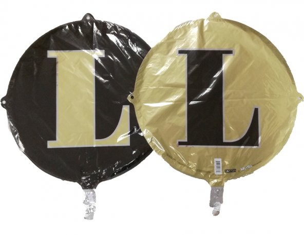 FOLYO BALON HARF L GOLD-SİYAH 18 (DÜ 15TL)