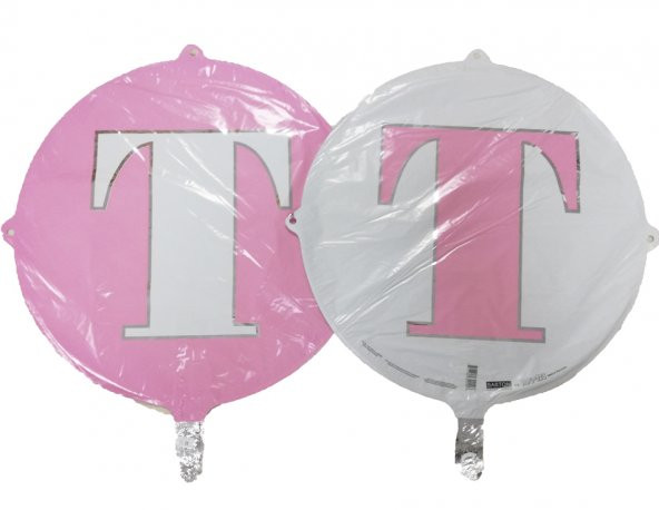 FOLYO BALON HARF T PEMBE-BEYAZ 18 (DÜ 15TL)