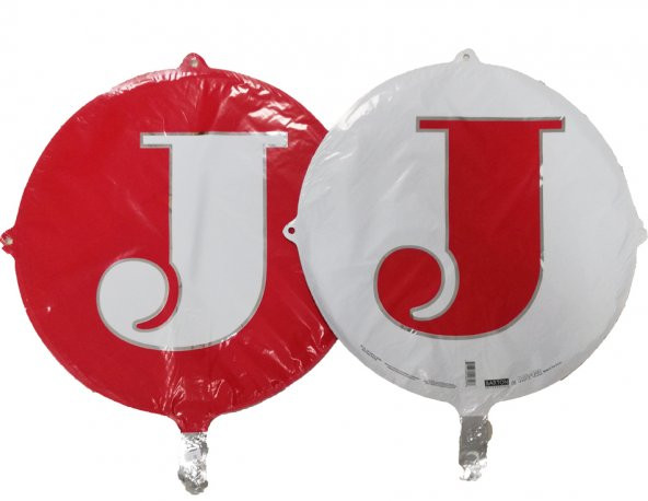 FOLYO BALON HARF J KIRMIZI-BEYAZ 18 (DÜ 15TL)