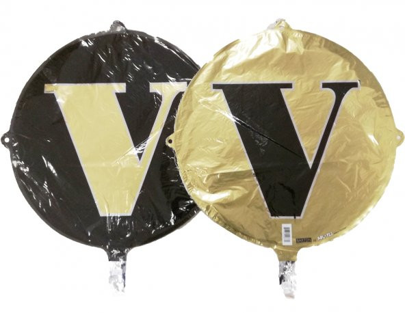 FOLYO BALON HARF V GOLD-SİYAH 18  (DÜ 15TL) - 1