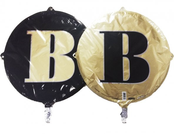 FOLYO BALON HARF B GOLD-SİYAH 18 (DÜ 15TL)