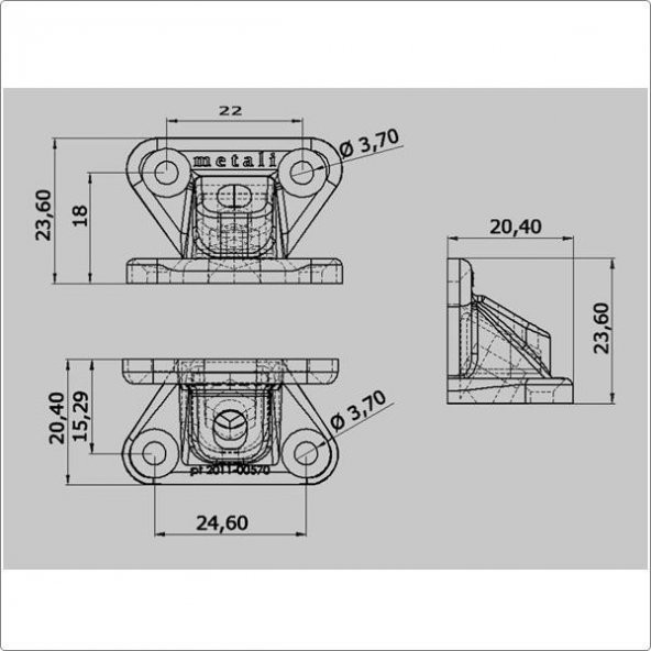 Metali Plastik Açılı Kelebek Bağlantı 20 adet Kırılmaz - 3