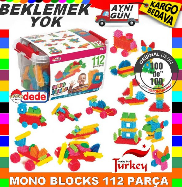 Mono Blocks 112 Parça Eğitici Puzzle Oyuncak Pazıl - 2