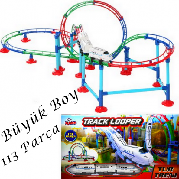 Vardem 113 Parça Hızlı Tren Işıklı Pilli Raylı Tren - 1