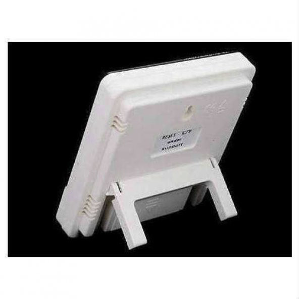 Dijital Termometre Isı ve Nem Ölçer  Masa Saati + 4 Pil Duracell - Resim 4