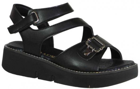 Su Perisi 011 Ortopedi Günlük Siyah VE Beyaz Bayan Sandalet (36-40) - 2