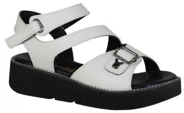 Su Perisi 011 Ortopedi Günlük Siyah VE Beyaz Bayan Sandalet (36-40) - 4