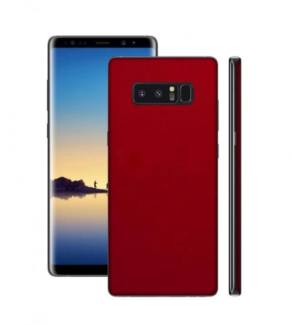 Samsung Galaxy NOTE 8 Kırmızı Kadife Velvet Dokuma Kaplama