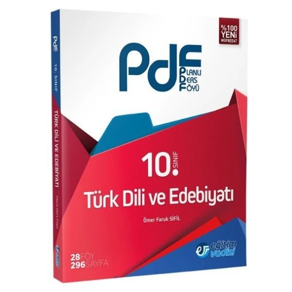 Eğitim Vadisi Yayınları 10.Sınıf Edebiyatı Planlı Ders Föyü ( PDF)