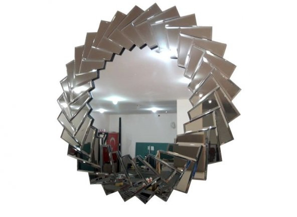 Yelpaze Duvar Aynası - Bronz