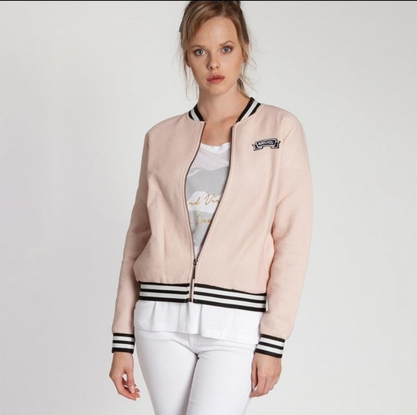 Bexy - Kadın Bomber Spor Ceket - 160260-G - 2