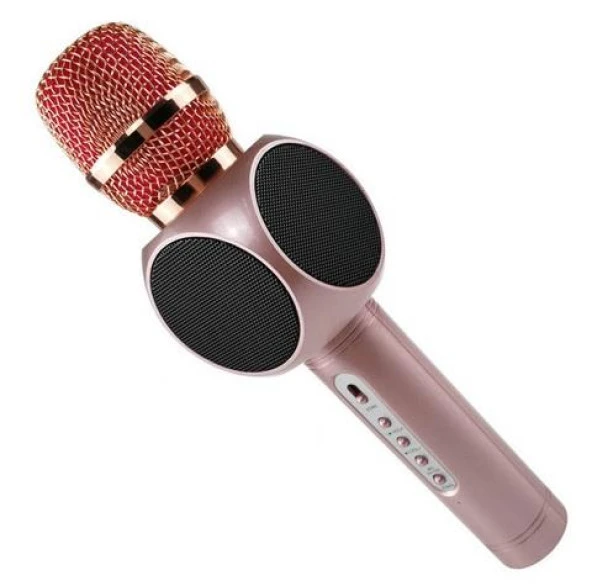 Doppler Bluetooth Hoparlörlü Karaoke Mikrofon MVT300PembeRoseGold