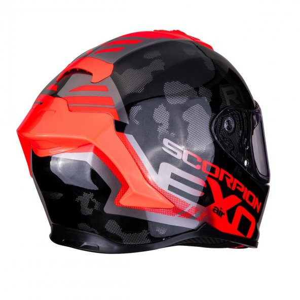 Scorpion EXO R1 Air Ogi Spor Motosiklet Kaskı (Siyah/Kırmızı) - 2