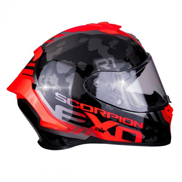 Scorpion EXO R1 Air Ogi Spor Motosiklet Kaskı (Siyah/Kırmızı) - 4